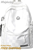Weiyinxing Women Plaid Leisure School Bag Girl Travel Laptop Student Backpack Female Teenager Book Bags Ladies Nylon College Packet Fashion