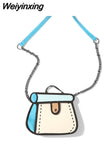 Weiyinxing kawaii Comic handbags girls 2023 summer Japanese fashion 2D Crossbody Bags for women free shipping coin purse