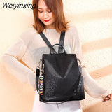 Weiyinxing capacity Women Oxford cloth Backpacks High Quality Sequin grid School For Teenage Girls Ladies Bagpack Travel Shoulder Bag