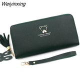 Weiyinxing for Women Kawaii Large Wallet Luxury Designer Lady Wallet Pink Purse Womens Wallet Big Women Leather Wallet Coin Purse