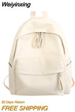Weiyinxing Fashion Women Backpack High Quality Female Soft PU Leather School Bag For Teenage Girls Boys Travel Double Shoulder Bags