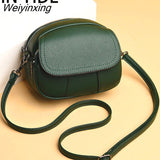 Weiyinxing Vintage Flap Crossbody Bag Soild Color PU Leather Small Shoulder Messenger Bag Women Luxury Shell Design Handbags Bolsa