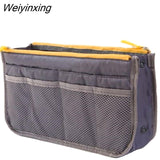 Weiyinxing Insert Bag Women Nylon Travel Insert Organizer Handbag Purse Large liner Lady Makeup Cosmetic Bag Cheap Female Tote