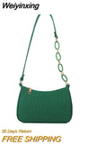 Weiyinxing Armpit Bag 2023 New Women Soft Unlined Cloth Handbags Ladies Niche Design One Shoulder Bag Advanced Texture Saddle Bag