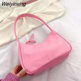 Weiyinxing Women's Shoulder Bag 2023 Trendy Candy colors Women's handbag Small Summer Baguete Bag For Women Shoulder Bags Female Hobos