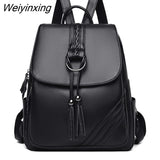 Weiyinxing Women Backpacks Designer High Quality Soft Leather Fashion Back Bag Brand Female Travel Bags Mochilas Mujer 2023 Backbags