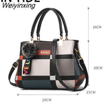 Weiyinxing YIDE Luxury Handbag Women Stitching Wild Messenger Bags Designer Brand Plaid Shoulder Bag Female Ladies Totes Crossbody Bags