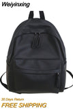 Weiyinxing Fashion Women Backpack High Quality Female Soft PU Leather School Bag For Teenage Girls Boys Travel Double Shoulder Bags