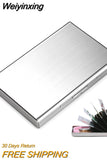 Weiyinxing Aluminum Antimagnetic Card Holder Women Men Metal Credit Card Business Card Holders Organizer Purse Wallet