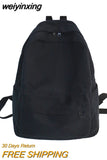 weiyinxing Fashion Female Bookbag Cotton Women Backpack for Teenagers Girl College Men Black School Bag Student Mochila