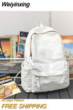 Weiyinxing Korean Large Capacity Canvas Backpacks Women Kawaii Students Preppy Bag for Teenage Girls Boy School Travel Backpack Bookbag