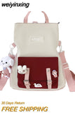 weiyinxing Summer Large Capacity Multi-function Fashion Girls Student Backpack Korean Japanese Contrast Color School Style Schoolbag