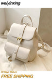 weiyinxing New Women's Backpack 2023 Travel Backpack PU Leather Handbag Schoolbag For Girls Women's Bag Female Shoulder Back Mochila