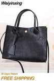 Weiyinxing New Women's Fashion Handbags Retro Solid Color PU Leather Crossbody Shoulder Bag Cute Pattern Casual Women Handbags