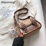 Weiyinxing Messenger Bag Cute Women Bag Cartoon Bear Kawaii Pu Leather Waterproof Messenger Bag Handbag Storage Bag Wallet