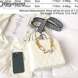 Weiyinxing ripples women's bag 2023 trend lady crossbody bag square tote bag handbags thick chain bags for women handbags for women