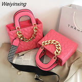 Weiyinxing Crossbody Bags For Women 2023 Dress Totes Women's Handbag Chain Stylish Lady Messenger Bag Wide Straps Shoulder Bag