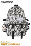 Weiyinxing Women Backpacks Female Cow Printing Funny Student Knapsack Large Capacity Cute Pendant for College for Ladies Girl