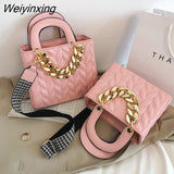 Weiyinxing Crossbody Bags For Women 2023 Dress Totes Women's Handbag Chain Stylish Lady Messenger Bag Wide Straps Shoulder Bag