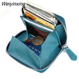 Weiyinxing Style Coin Purse Leather R-fid Anti-theft Brush Men and Women Zipper Coin Storage Classification Coin Purse