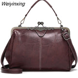 Weiyinxing Simple Style Women Shoulder Bag 2023 High Quality PU Leather Lady Crossbody Bag Fashion Boston Design Handbag Tote Purse