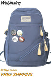 Weiyinxing Capacity Trendy Girl Boy Travel Badge School Bag Cool Men Women Leisure BookBag Ladies College Backpack Fashion Male Female