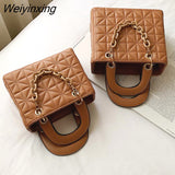 Weiyinxing Women Bags Chain Handbags Fashion Shoulder Bag Luxury Crossbody Bags for Girls 2023 Designer PU Flap for Female Messenger Bag