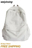 weiyinxing Women Backpack Waterproof Nylon For Teenage Girls Schoolbag Shoulder Fashion Men Black Bagpack Travel Bag Rucksack