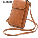 Weiyinxing Ladies Small Crossbody Messenger Bags for Women Shoulder Bag Phone Wallet Mini PU Leather Card Holder Female Purse