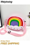 Weiyinxing Nylon Baby Girls Messenger Bags Lovely Rainbow Boys Kids Travel Small Wallet Handbags Cute Tiger Children Shoulder Bag
