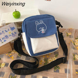 Weiyinxing Shoulder Women's Bag Small Korean Fashion Messenger Crossbody Bag for Girl Students Cotton Cloth Female Handbags Bolsas