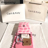 Weiyinxing Sweet Cool Pink Heart Shoulder Bag Y2k Handbag Coin Purse Mobile Phone Bag Cute Side Bag Commuter Bag Women's Bag