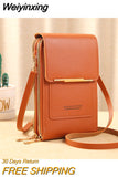 Weiyinxing Women Bags Soft Leather Wallets Touch Screen Cell Phone Purse Crossbody Shoulder Strap Handbag for Female Cheap Women's Bags