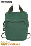 weiyinxing Fashion Women Canvas Knapsack Lovers Shoulder Bag Backpack Simple Schoolbag Men Black Rucksack College School Mochila