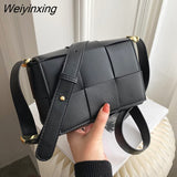 Weiyinxing Crossbody Bags For Women 2023 Weave Bag Female Luxury Brand Messenger Bag Simple Shoulder Purse Small Casual Female Flap