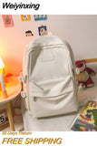 Weiyinxing Nylon Women Backpack Multi-Pocket Student Rucksack Female Travel Bag Book Schoolbag For Teenage Girl Boys Satchel