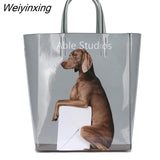 Weiyinxing Fashion Large Totes Women Bags Designer Women's Shoulder Bag Crossbody Bags For Women 2023 Composite Bag Dog Printing
