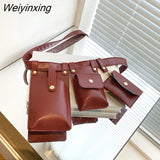 Weiyinxing Women Simple Belly Bag Flap Belt Waist Bags Trend Exquisite Chest Bags for Women Ladies Travel Brand Designer Handbags