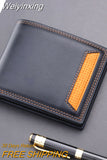 Weiyinxing Men's Short Vintage Wallets PU Leather Multi-Card Holders Large Capacity Slim Male Coin Purses Pocket Money Bag Clutch