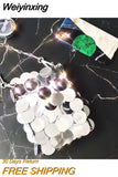 Weiyinxing Women Mini Bag Sequins Handbags Silver Bag Women Small Tote Bag Bling Bling Fashion Lady Bucket Handbags Girls Glitter Purses
