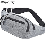 Weiyinxing Men Women Waist Bag Casual Fanny Pack Purse Large Phone Belt Bag Pouch Canvas Outdoor Travel Phone Bag Banana Hip Bags