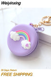 Weiyinxing Silicone Wallet Cartoon Printing Children Cute Round Shaped Small Zero Purses Korean Style Coin Key Storage Bag Mini Handbag