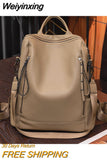 Weiyinxing Quality Leather designer Backpack Women Shoulder Bags Multifunction Travel Backpacks School Bags for Girls Bagpack Mochila