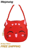 Weiyinxing Cartoon Children's Crossbody Bag Cute Cat Kids Fashion Coin Purse Wallet Handbags Lovely Boys and Girls Mini Shoulder Bags
