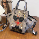 Weiyinxing Messenger Purse Cool Girl Handbag Fashion Women's Shoulder Bag Pearl Glasses Bat Bag Dress Crossbody Bags For Women 2023