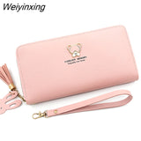 Weiyinxing for Women Kawaii Large Wallet Luxury Designer Lady Wallet Pink Purse Womens Wallet Big Women Leather Wallet Coin Purse