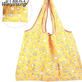 Weiyinxing Reusable Grocery Shopping Bag Ladies Tote 50lb Fashion Pocket Shoulder Bag Foldable Eco Bag Washable