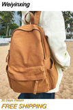 Weiyinxing Korean Large Capacity Canvas Backpacks Women Kawaii Students Preppy Bag for Teenage Girls Boy School Travel Backpack Bookbag