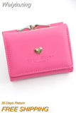 Weiyinxing Women Wallet loving heart Short Women's Wallet Card Holder Girls Mini Woman Fashion Lady Coin Purse for Female Clutch Bag