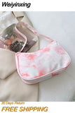Weiyinxing Wind Lady' Handbag 2023 New Japanese Style One Shoulder Bag Chic Ancient Fashion Girl Nylon Armpit Bag Simple Versatile